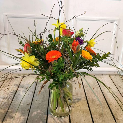 Frühlingsstrauß orange gelb