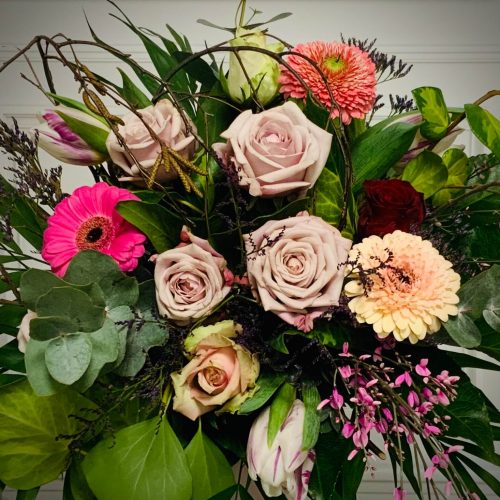 vintage Blumenstrauß mit Eucalipthus