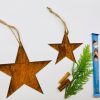 Sterne aus Rost im Set
